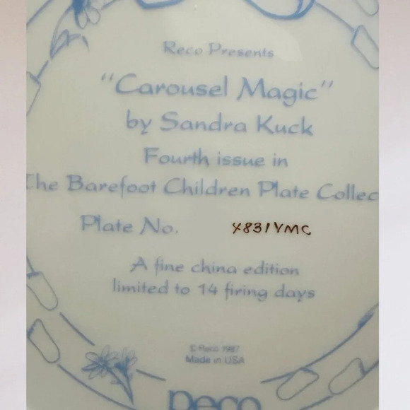 "Carousel Magic" Collector's Plate by Sandra Kuck - $39 Includes Shipping - Picture 7 of 8